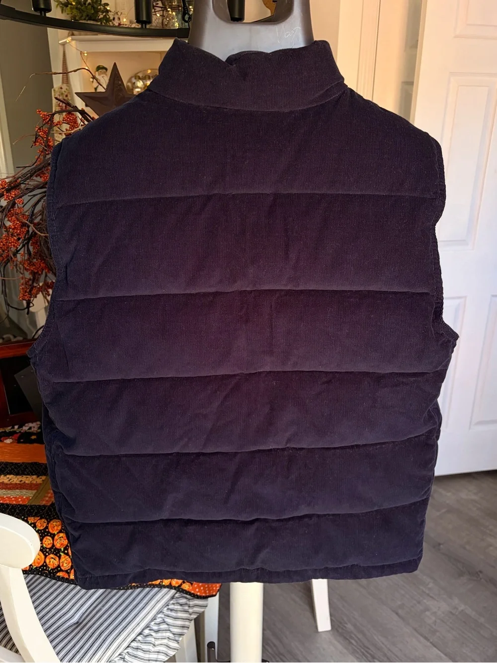 Banana Republic Corduroy Quilted Vest - Deep Purple